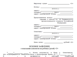 Образец заявления на отказ от алиментов