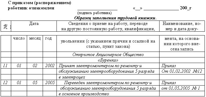 Образец заявления о приеме на работу несовершеннолетнего