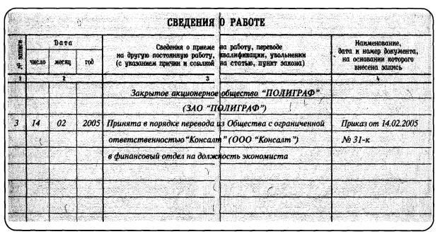 Образец заявления о переводе на работу в другую организацию