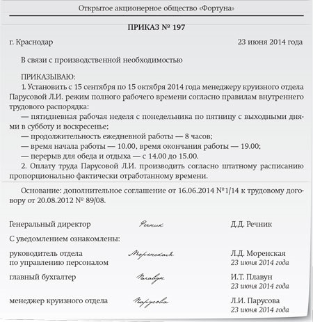 Образец заявления на изменение графика работы Образец заявления на изменение графика работы