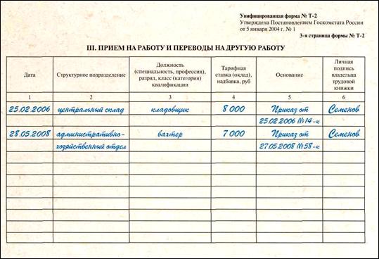 Образец заявления работника о переводе на другую работу